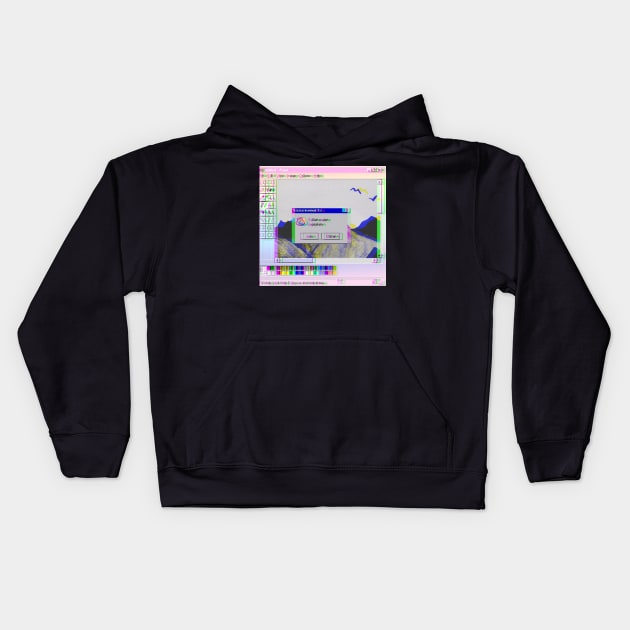 Vaporwave Anti capitalists Kids Hoodie by GroovyArt